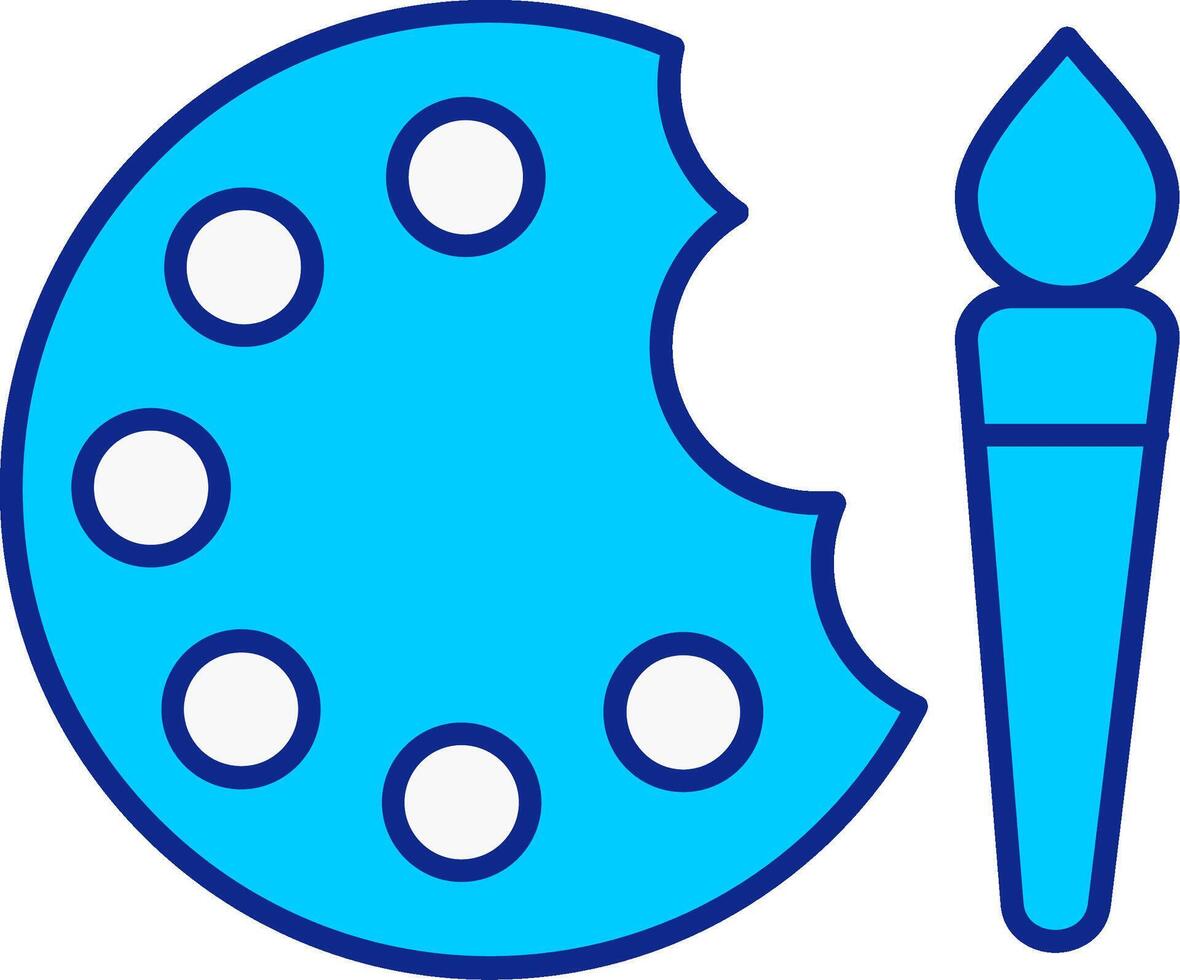 Paint Blue Filled Icon vector