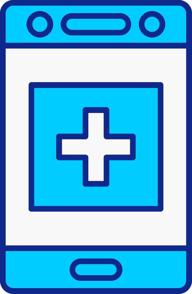 Health Blue Filled Icon vector