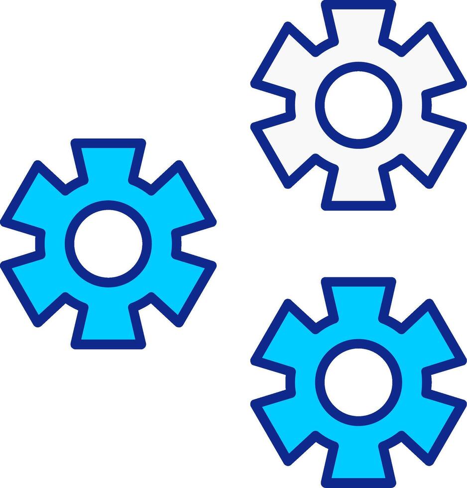 Management Blue Filled Icon vector