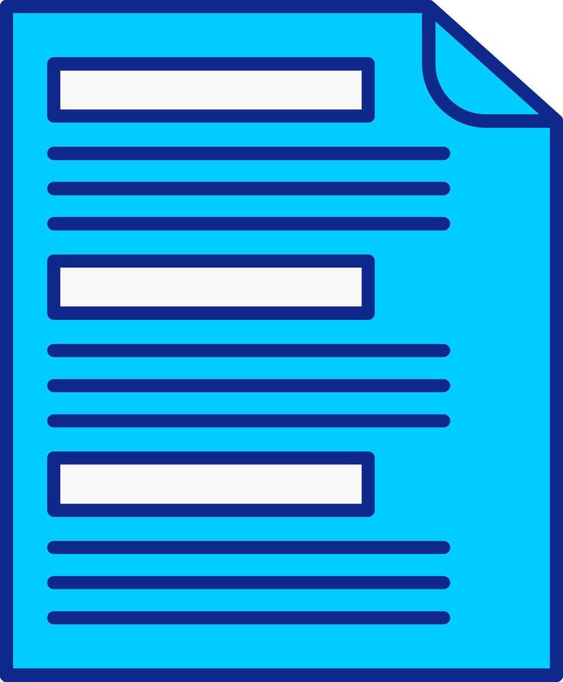 Report Blue Filled Icon vector