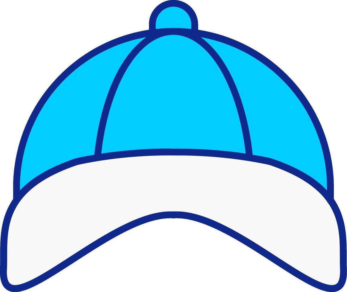 cap Blue Filled Icon vector