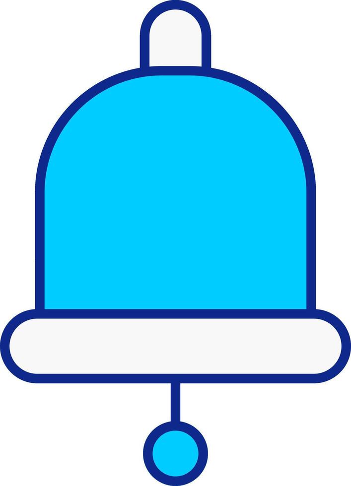 School Bell Blue Filled Icon vector