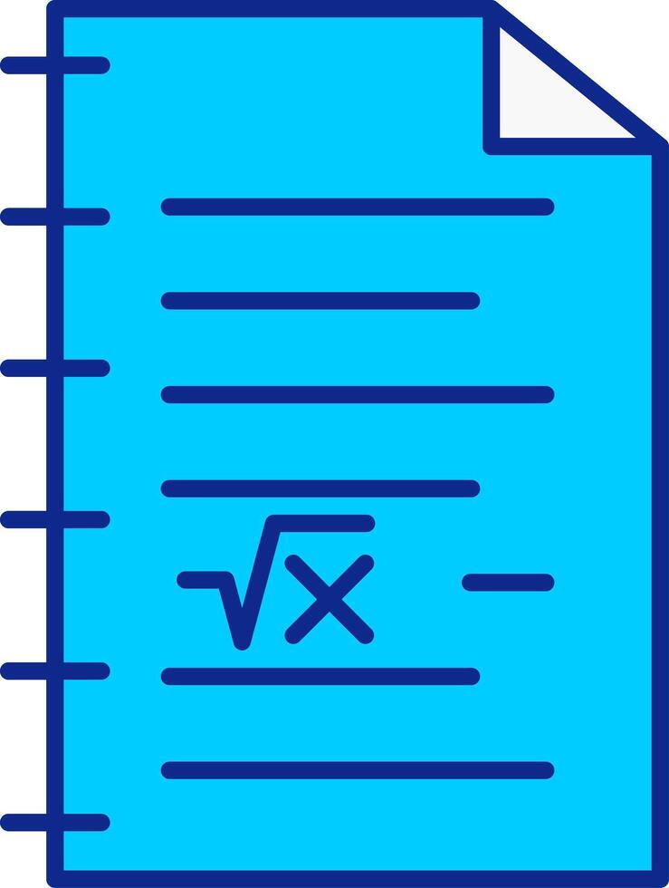 Math Blue Filled Icon vector
