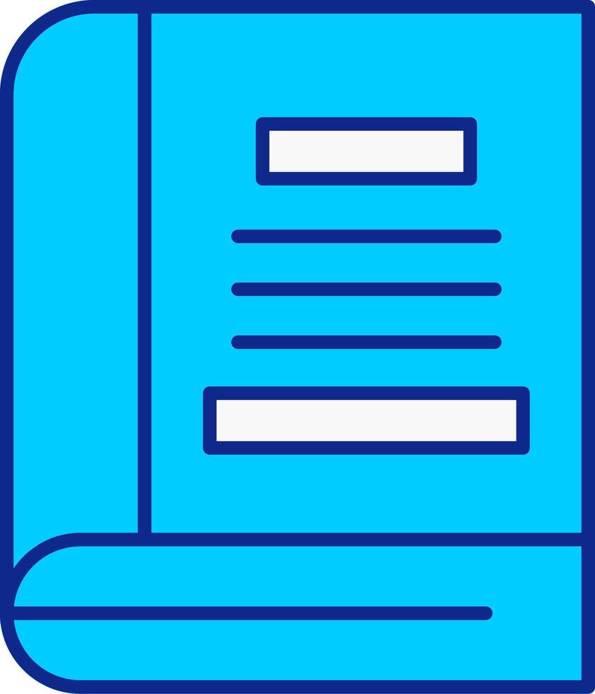 Book Blue Filled Icon vector