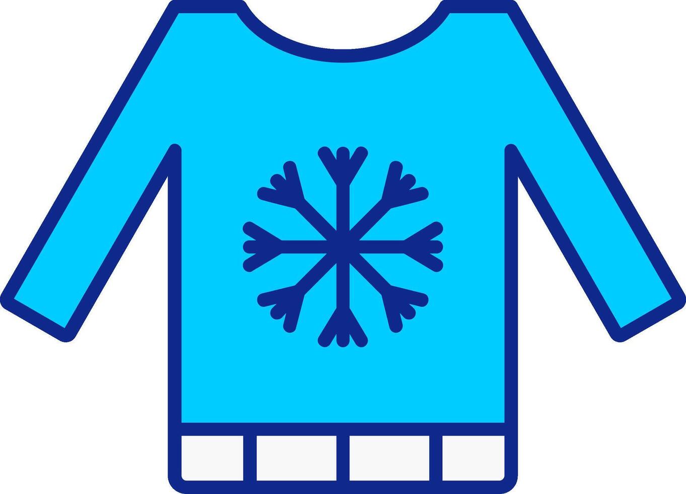 Sweater Blue Filled Icon vector