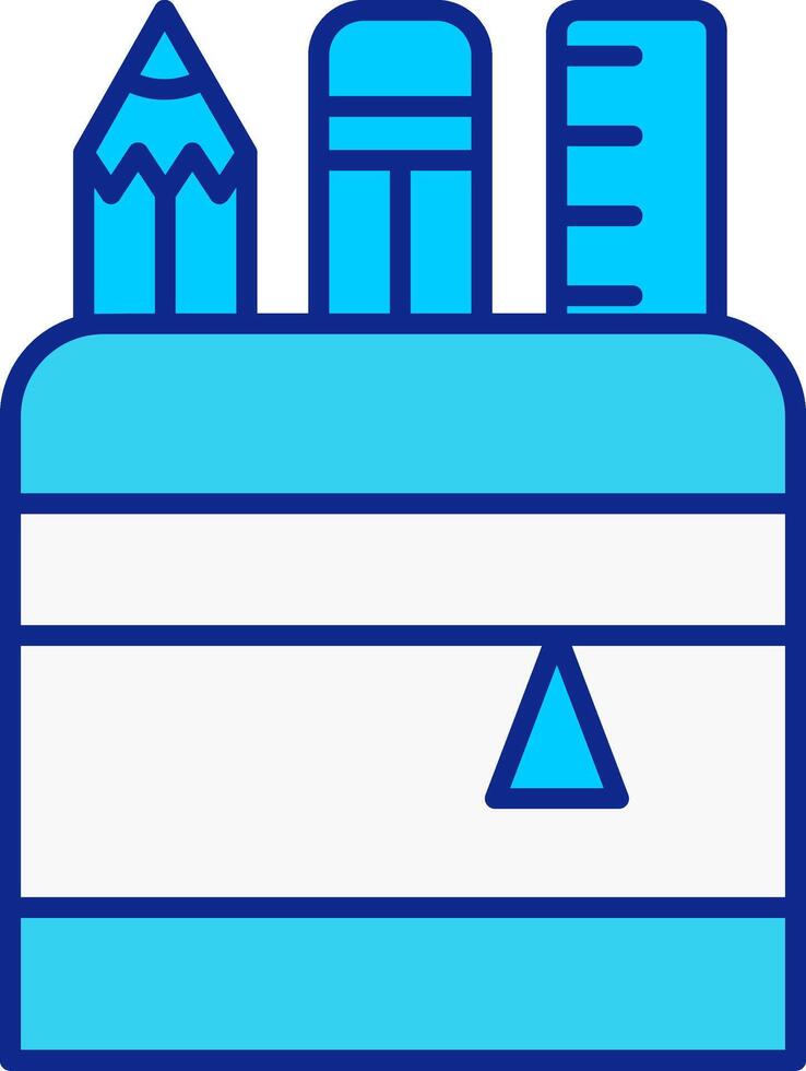Stationary Blue Filled Icon vector