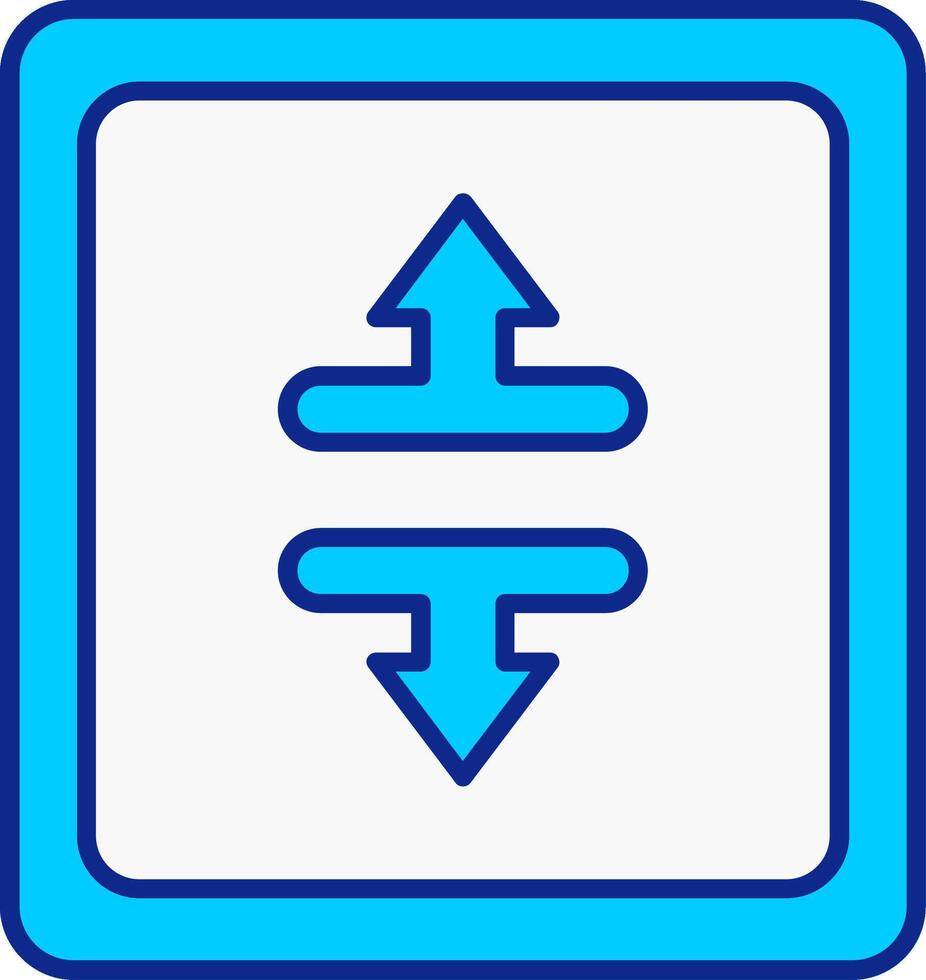 Height Blue Filled Icon vector