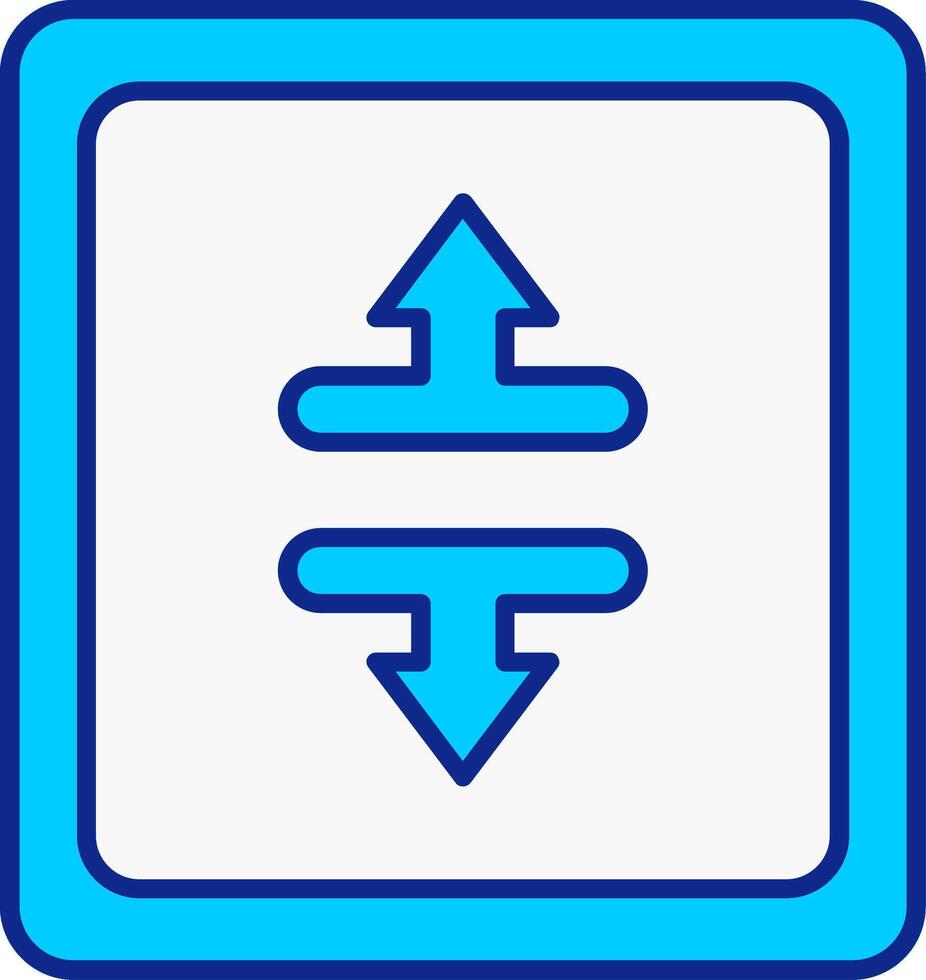 altura azul lleno icono vector