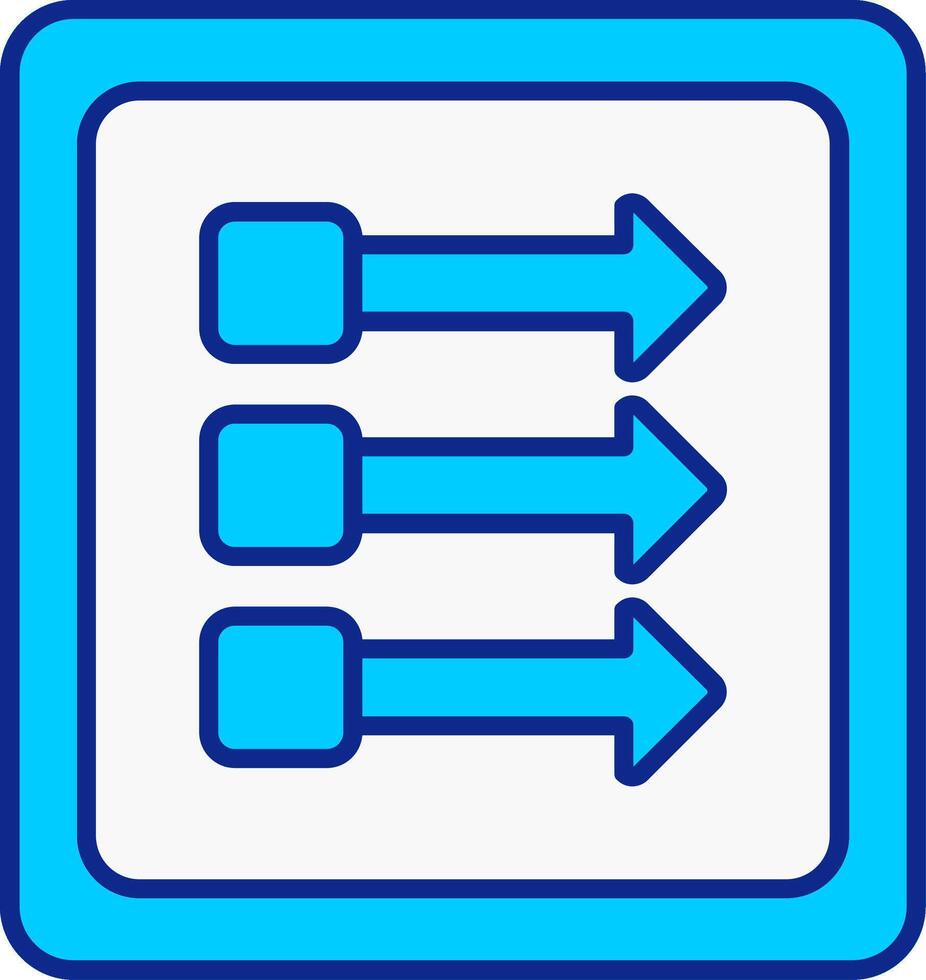 List Blue Filled Icon vector