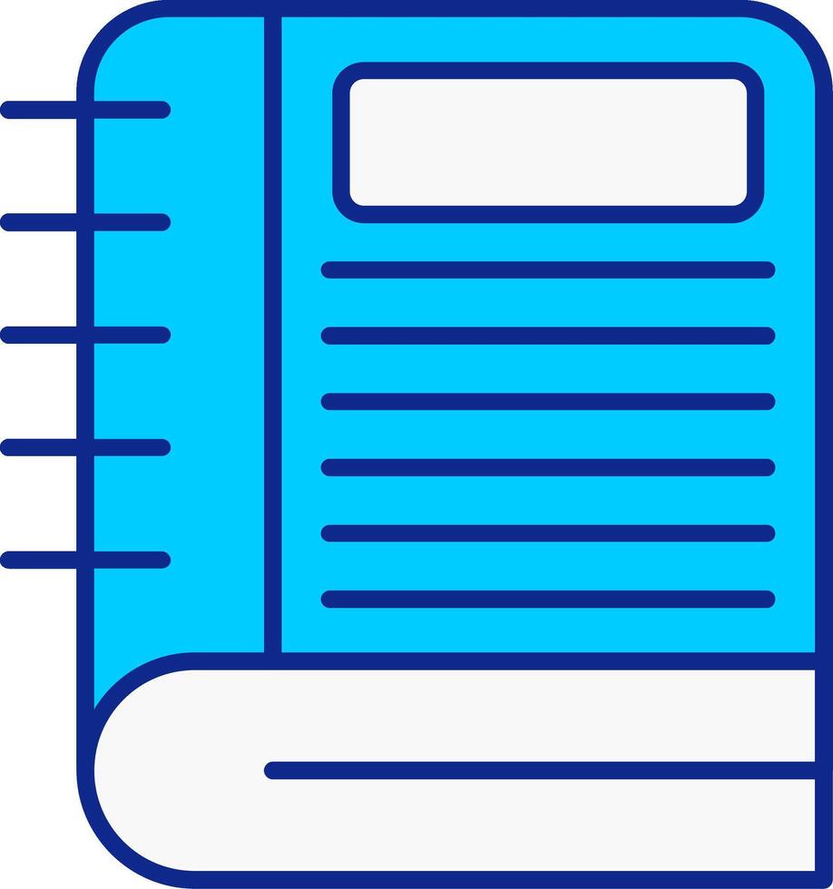 Notebook Blue Filled Icon vector