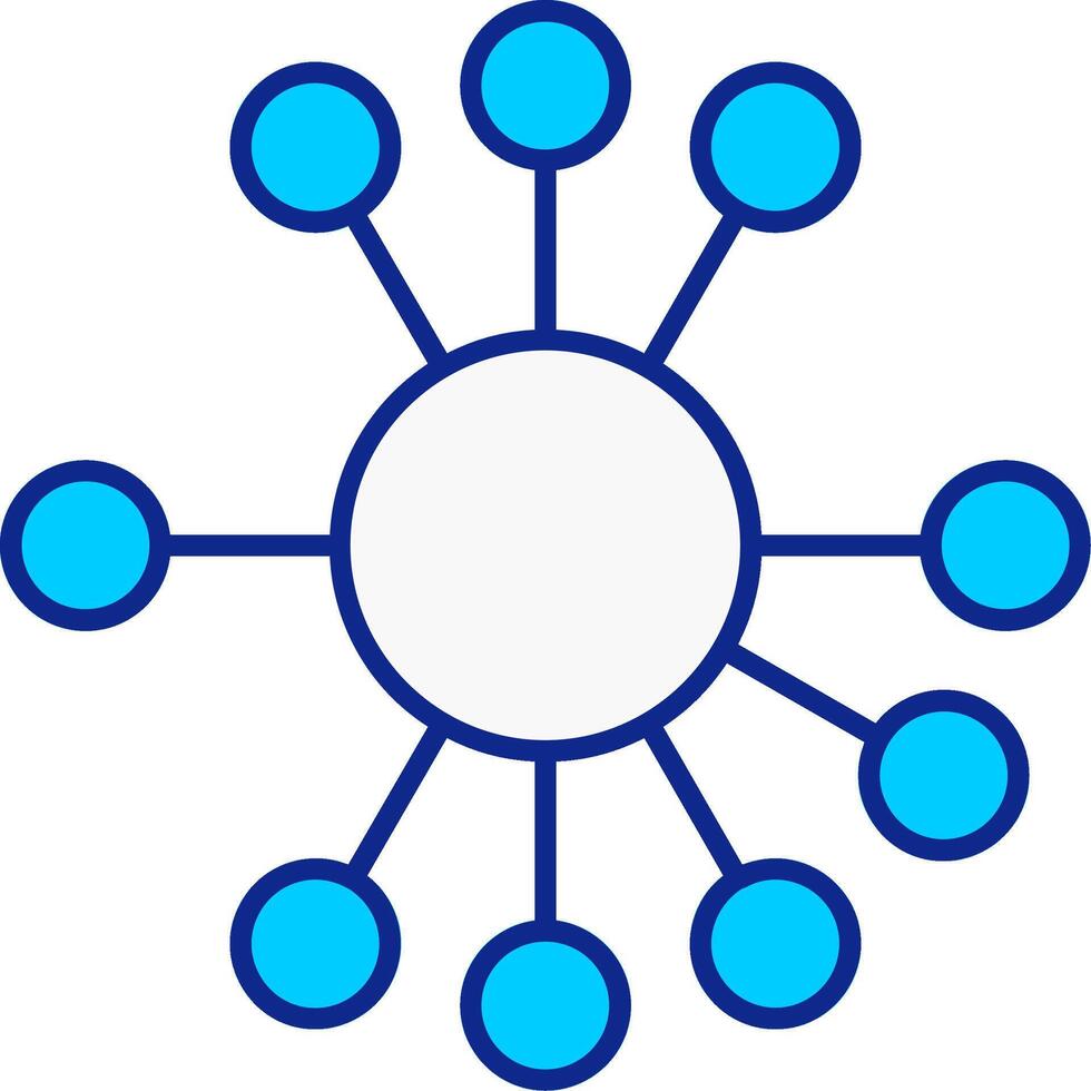 Diagram Blue Filled Icon vector