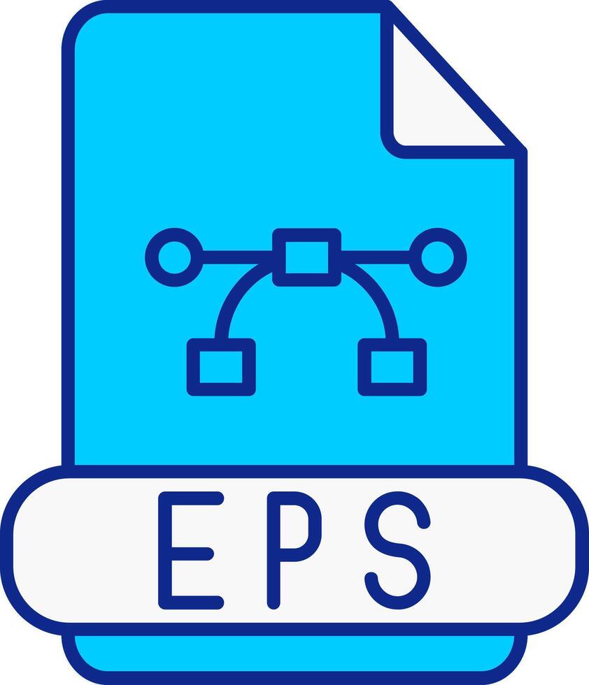 eps azul lleno icono vector