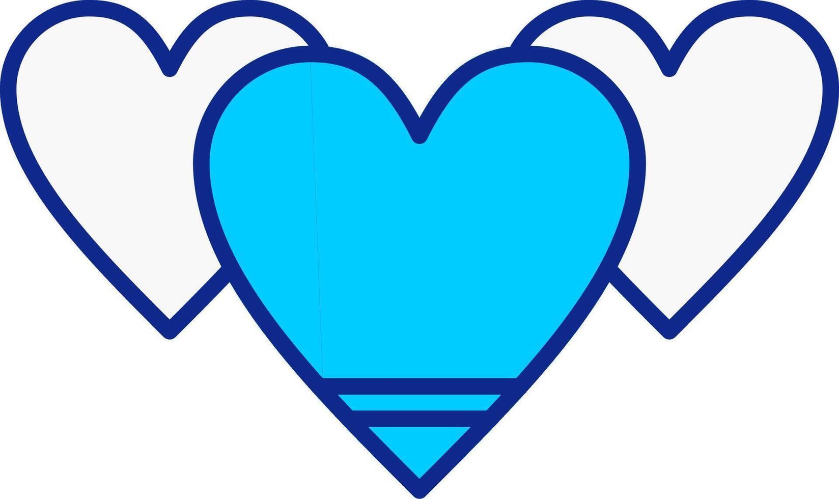 corazón azul lleno icono vector