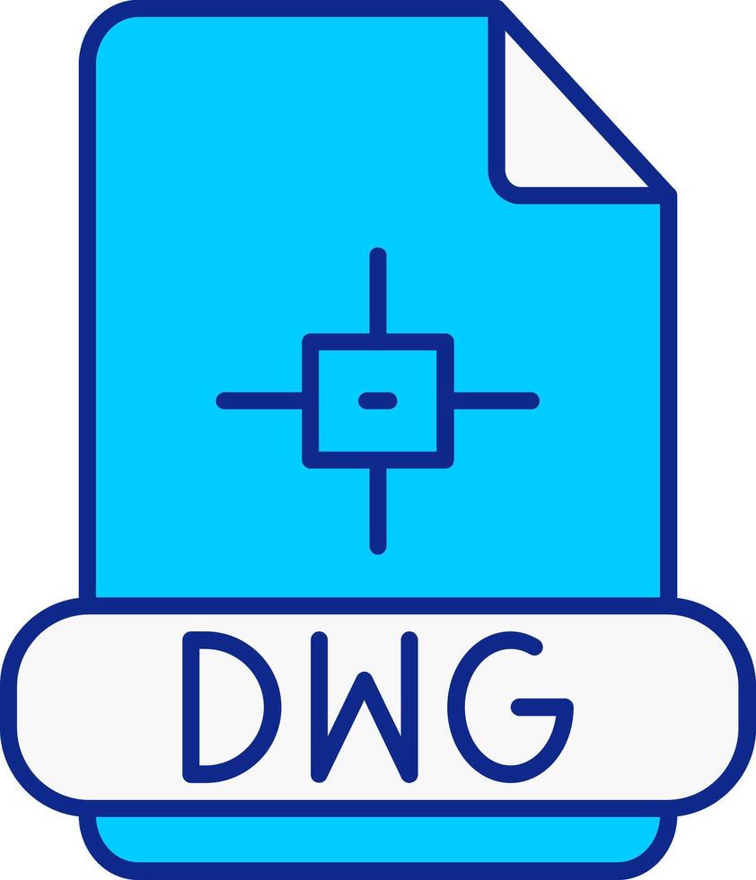 Dwg Blue Filled Icon vector