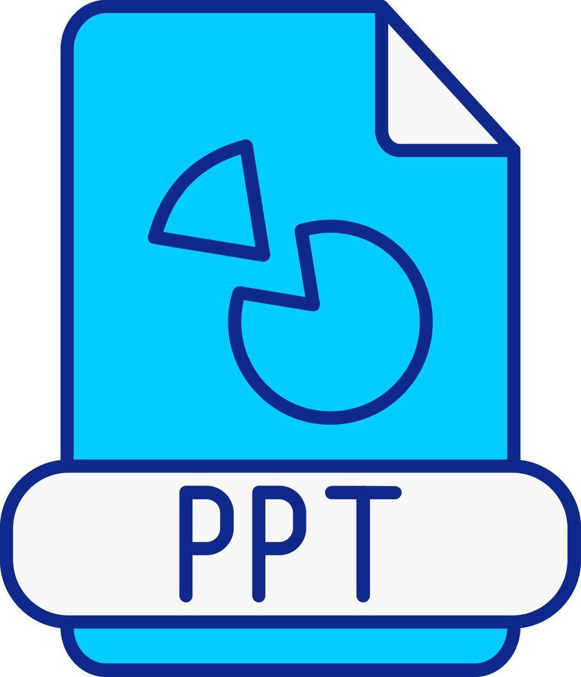 Ppt Blue Filled Icon vector