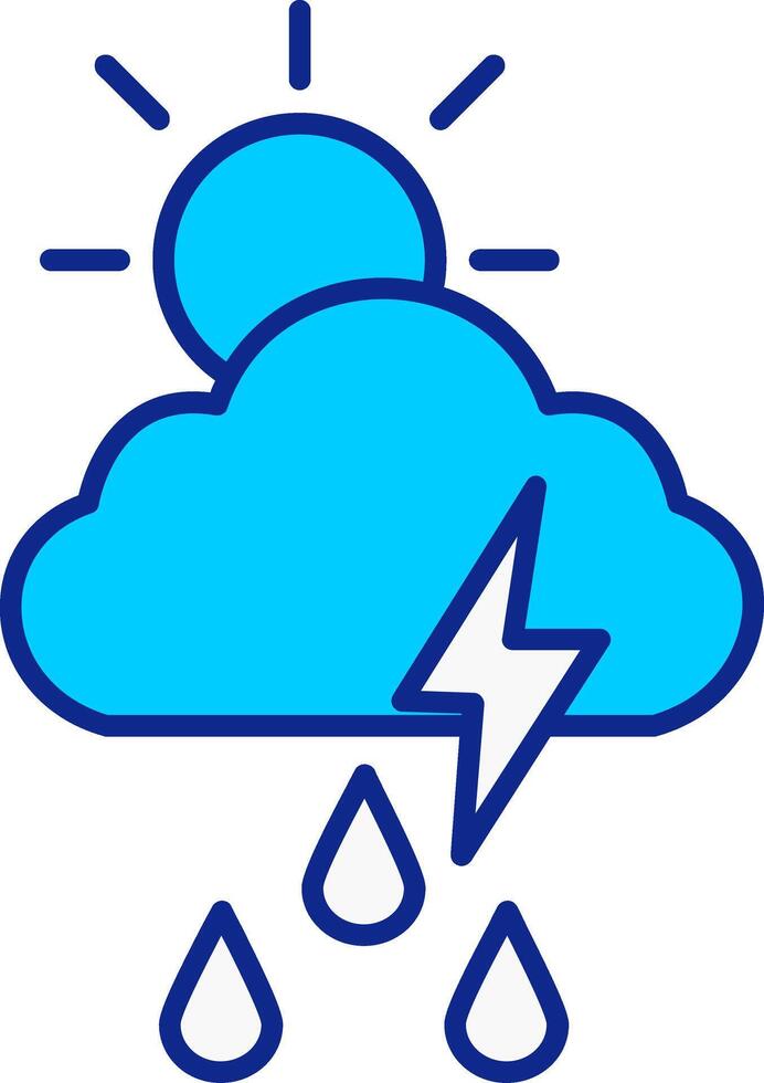 Storm Blue Filled Icon vector