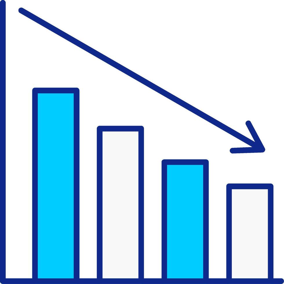Loss Blue Filled Icon vector