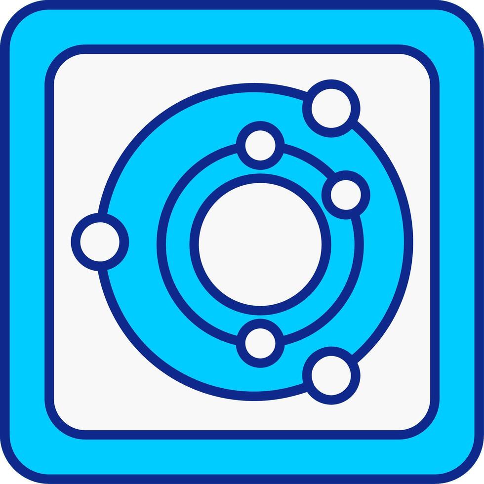 Radar Blue Filled Icon vector