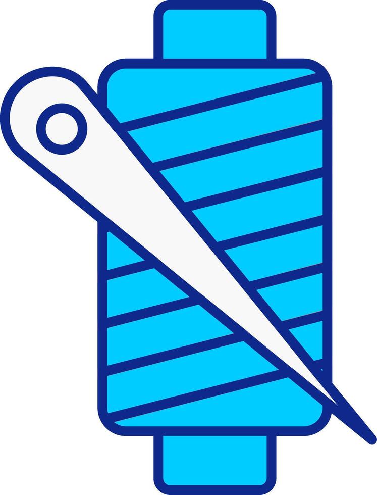 Thread Blue Filled Icon vector