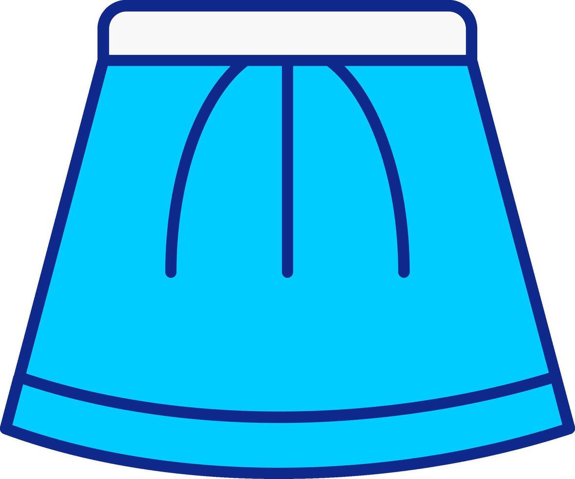 Skirt Blue Filled Icon vector