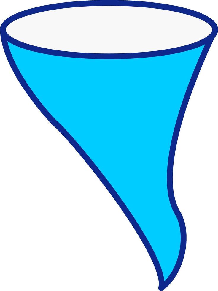 Tornado Blue Filled Icon vector