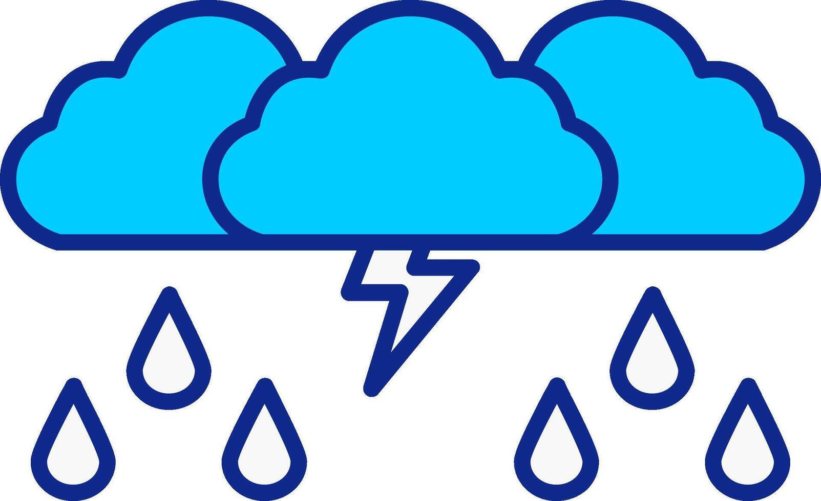 Storm Blue Filled Icon vector