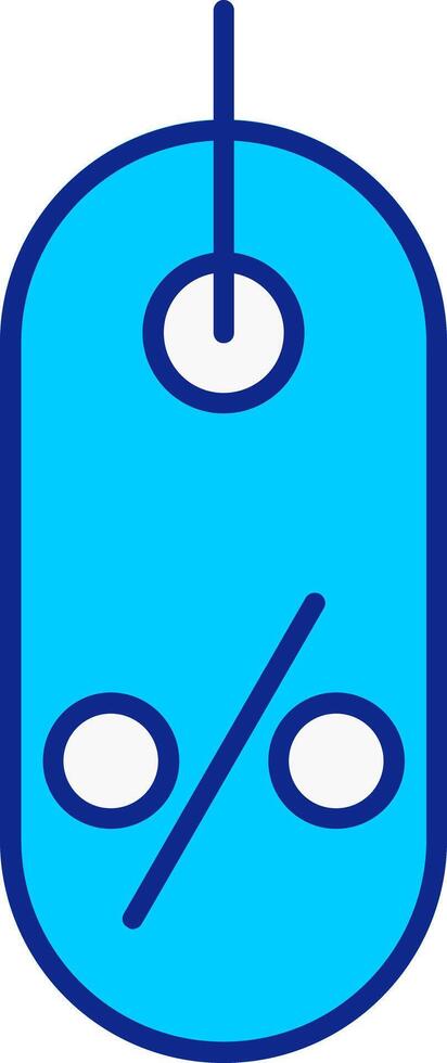 etiqueta azul lleno icono vector