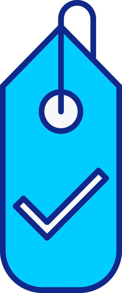 etiqueta azul lleno icono vector