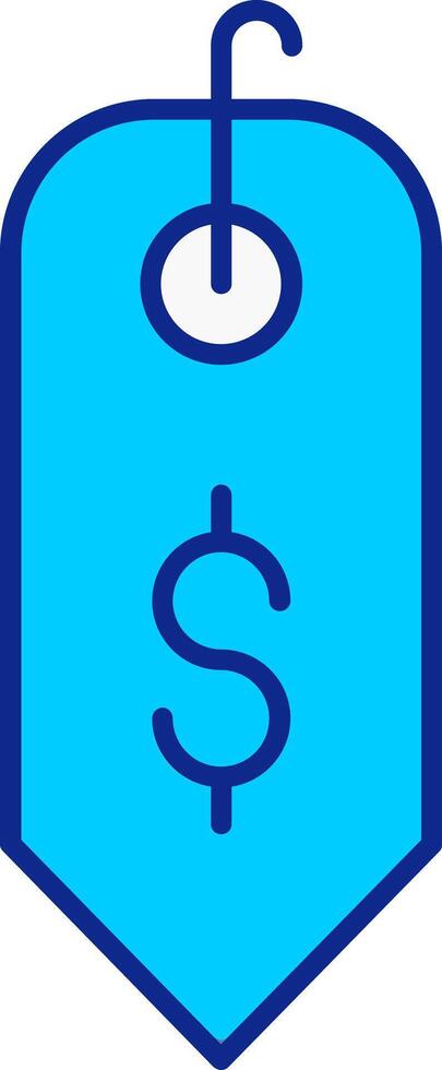 Dollar Sign Blue Filled Icon vector