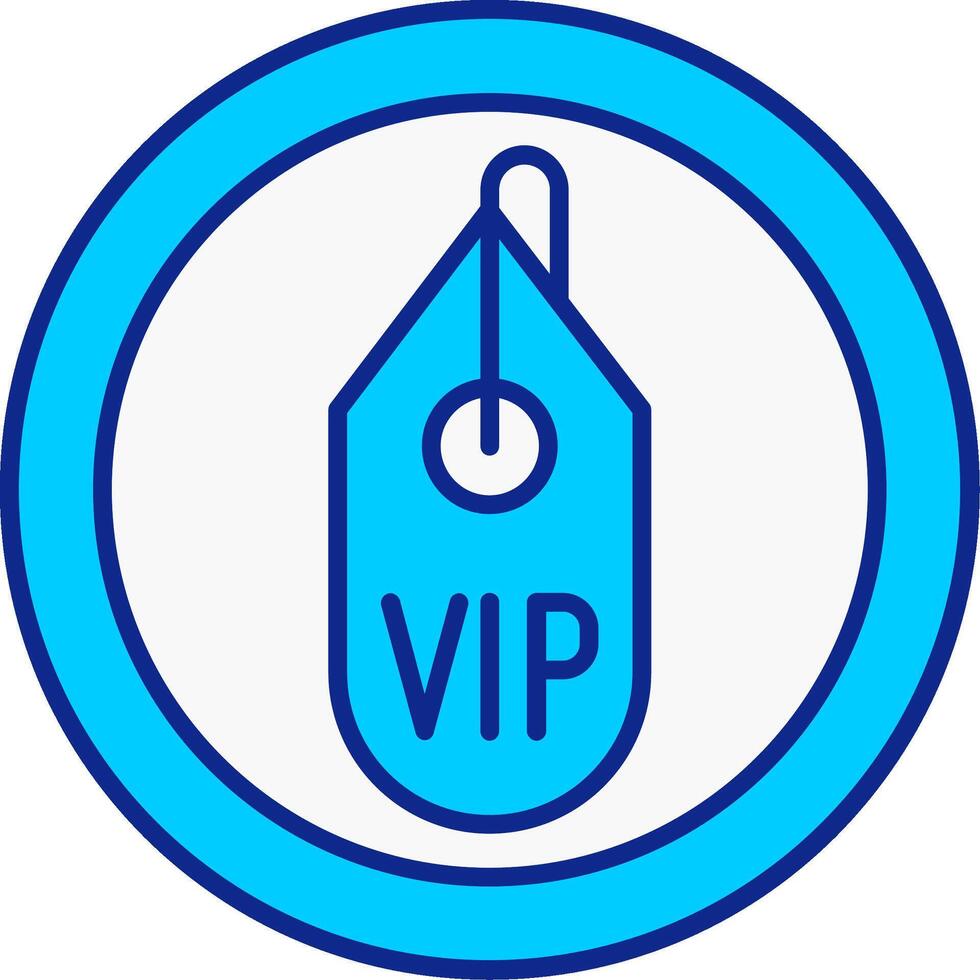 Vip Blue Filled Icon vector