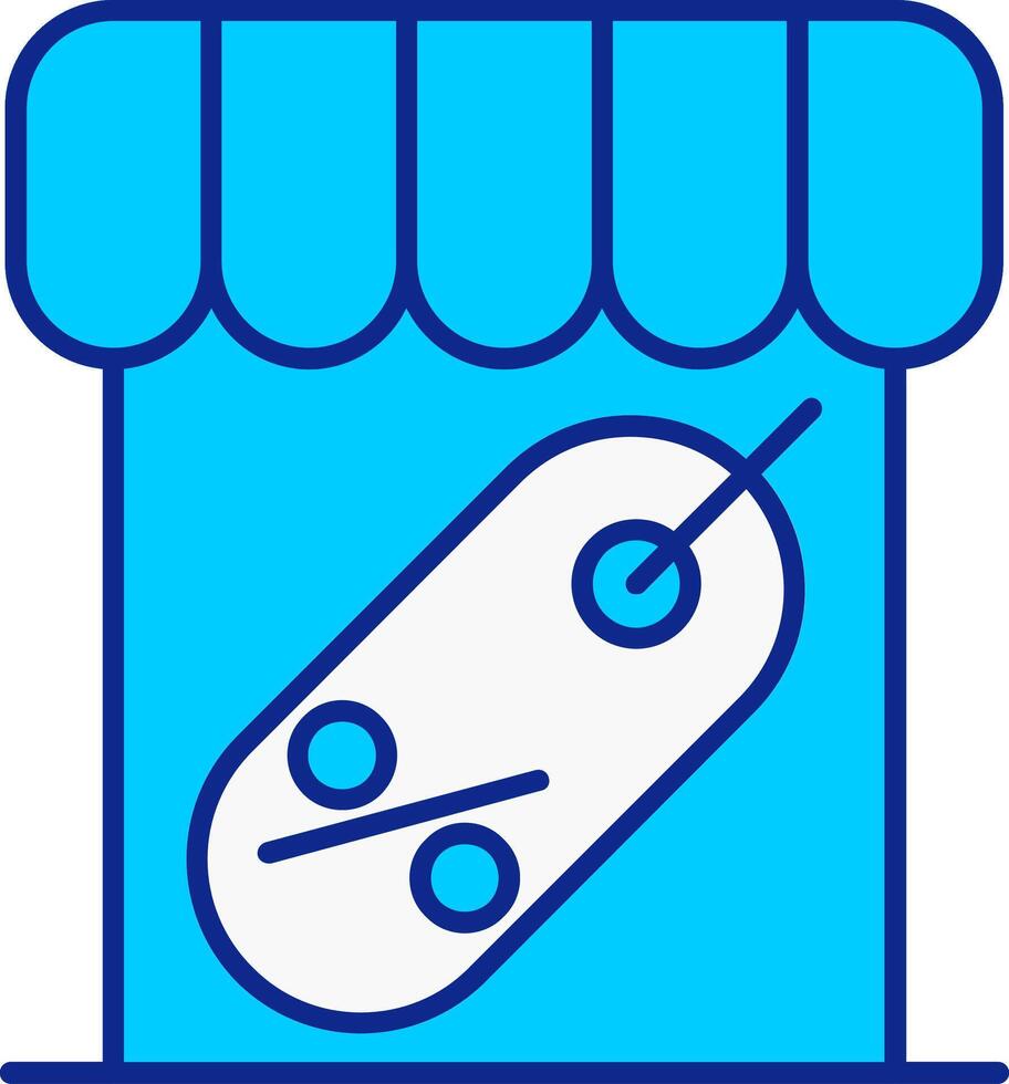 Marketplace Blue Filled Icon vector