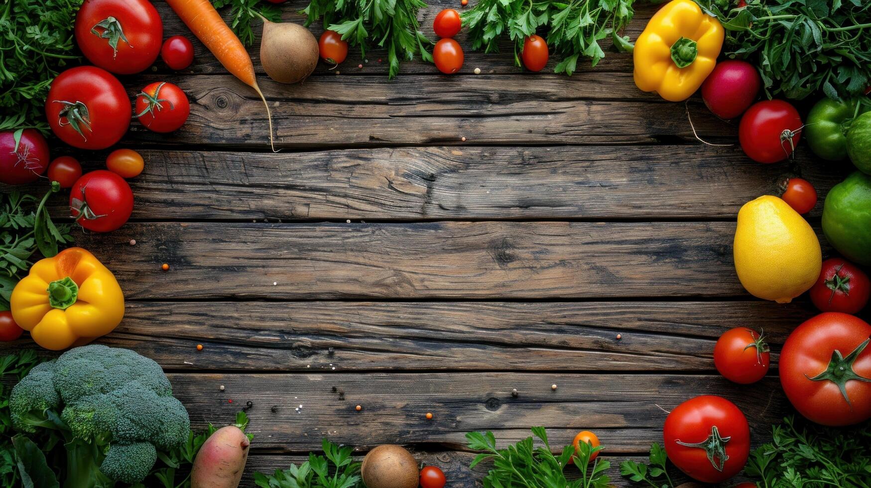 AI generated farm marketadvertisment background with copy space photo