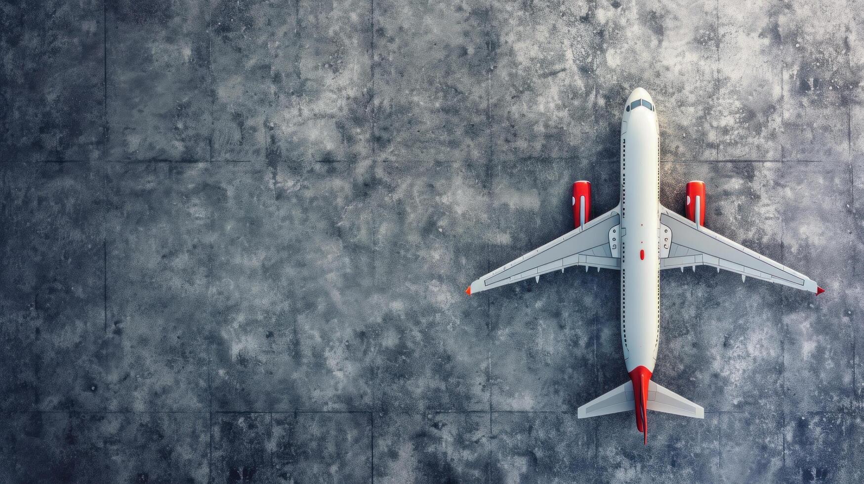 AI generated Airplane advertisment background with copy space photo