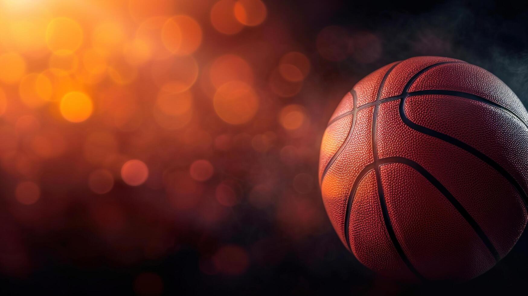 AI generated basketball advertisment background with copy space photo
