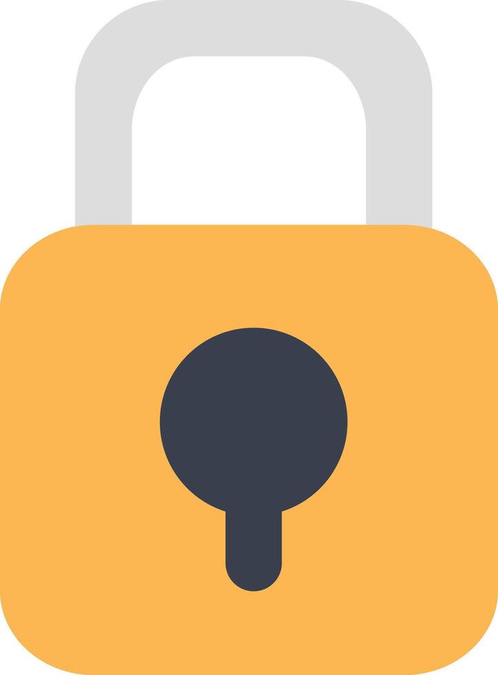 Lock icon, padlock icon vector image. Security lock image. Suitable for use on web apps, mobile apps and print media.