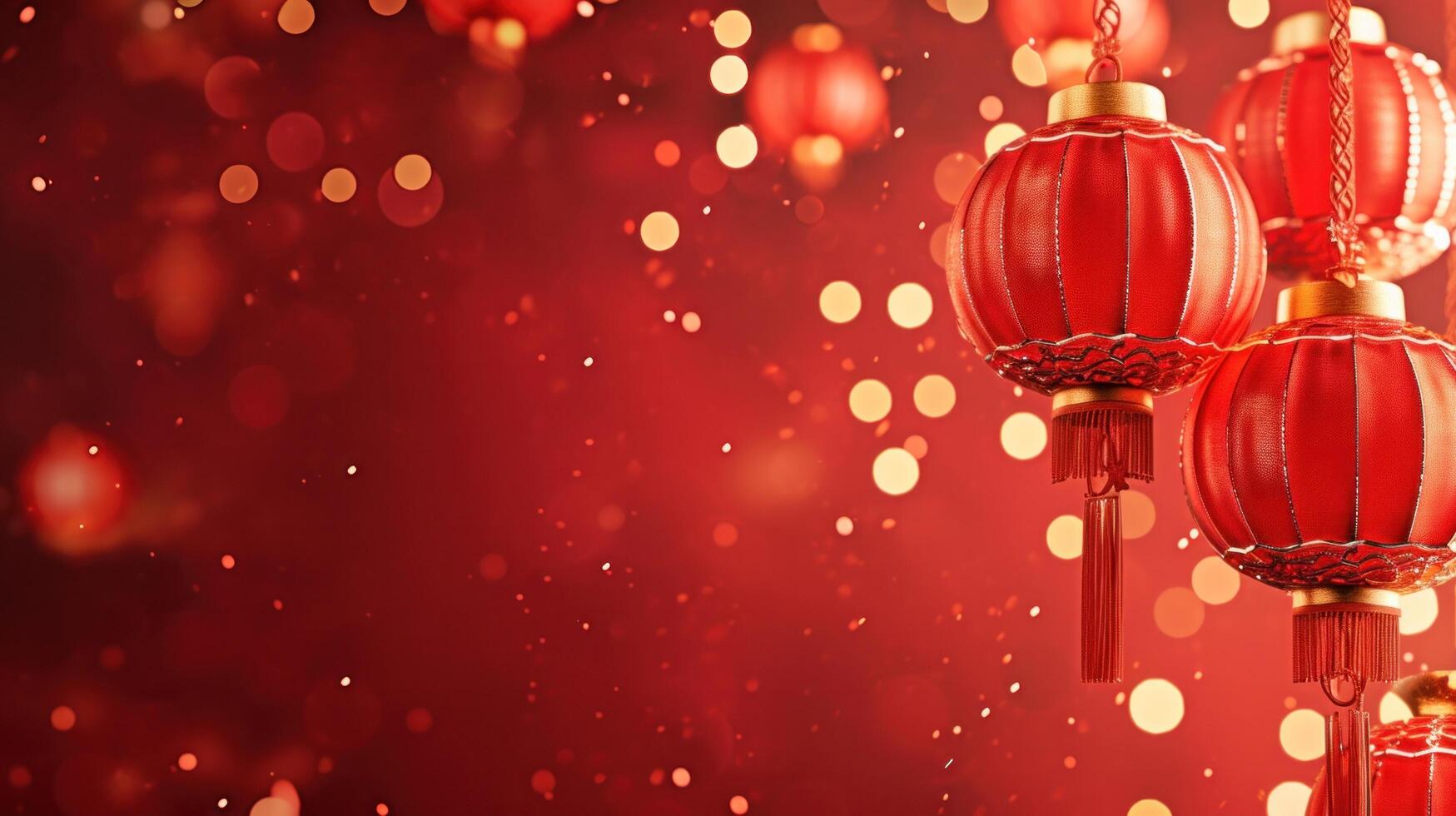 AI generated China Day advertisment background with copy space photo