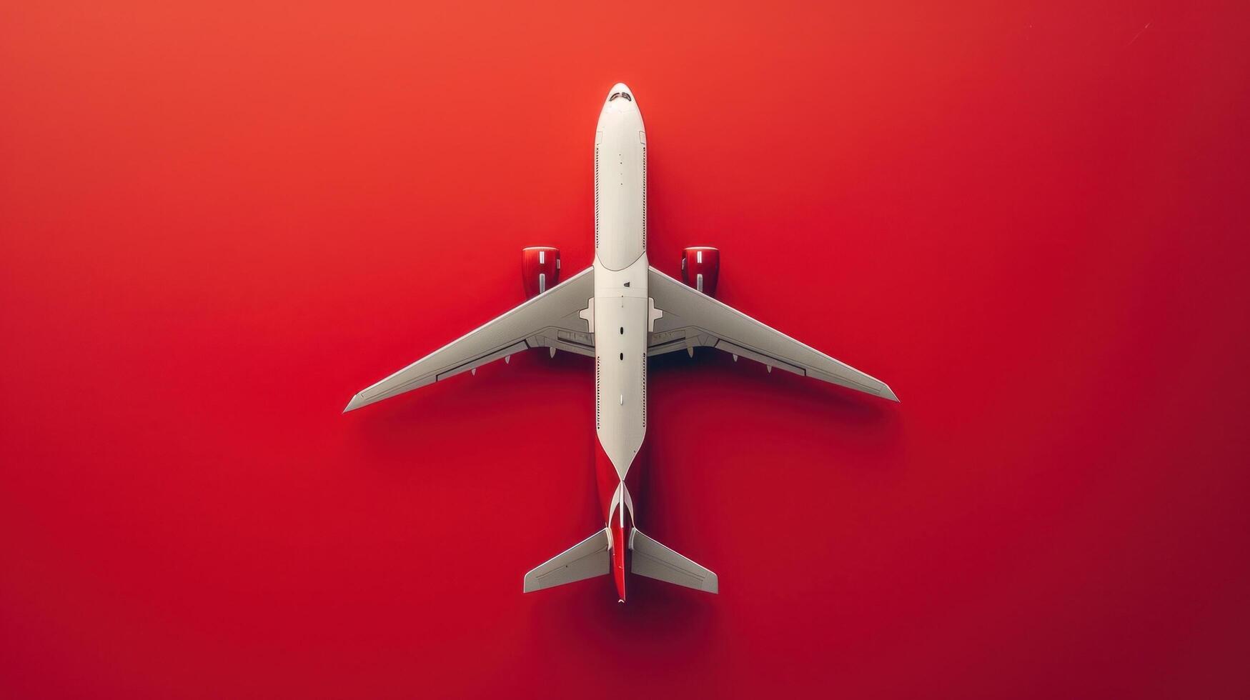 AI generated Airplane advertisment background with copy space photo