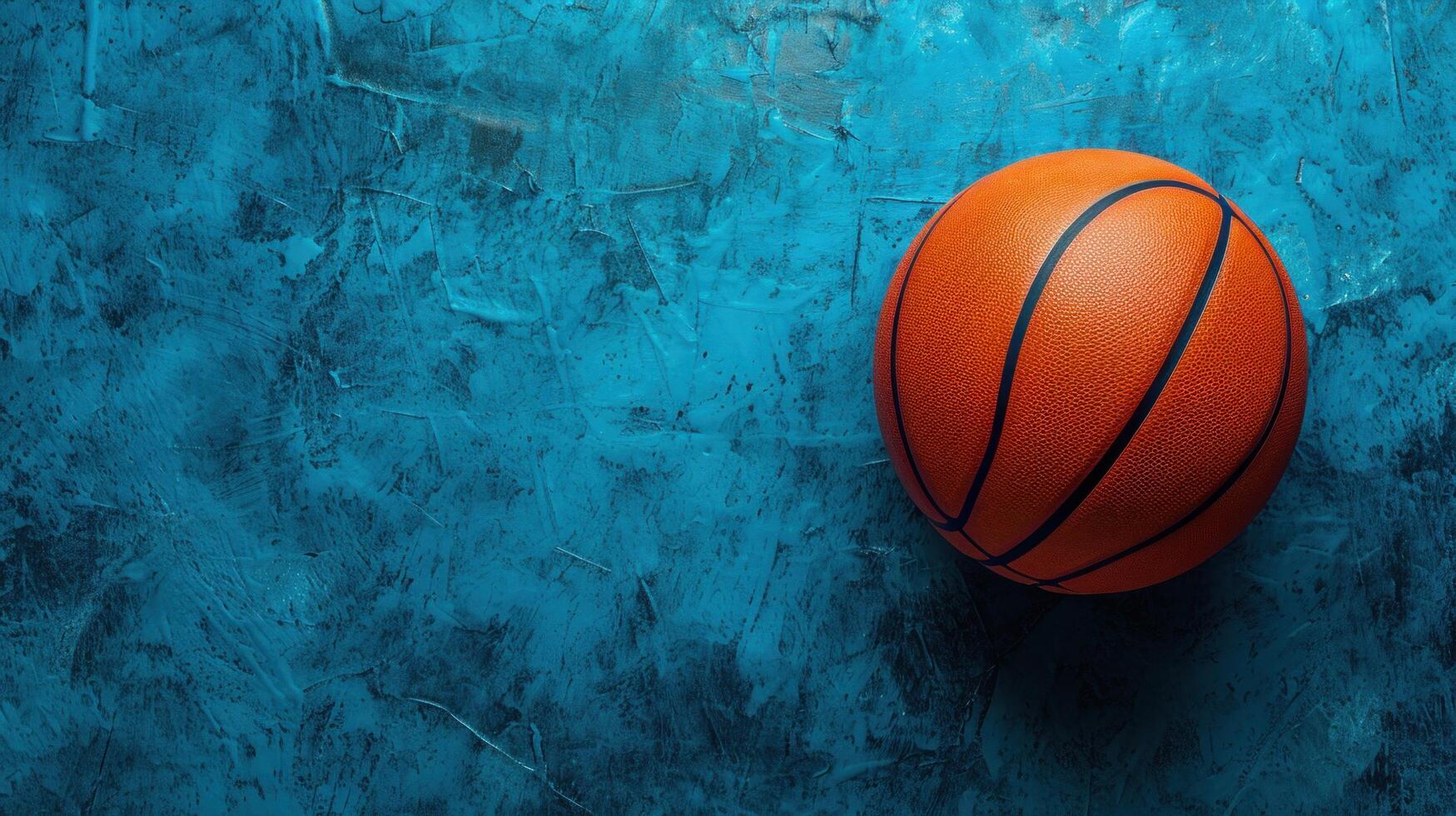 AI generated basketball advertisment background with copy space photo