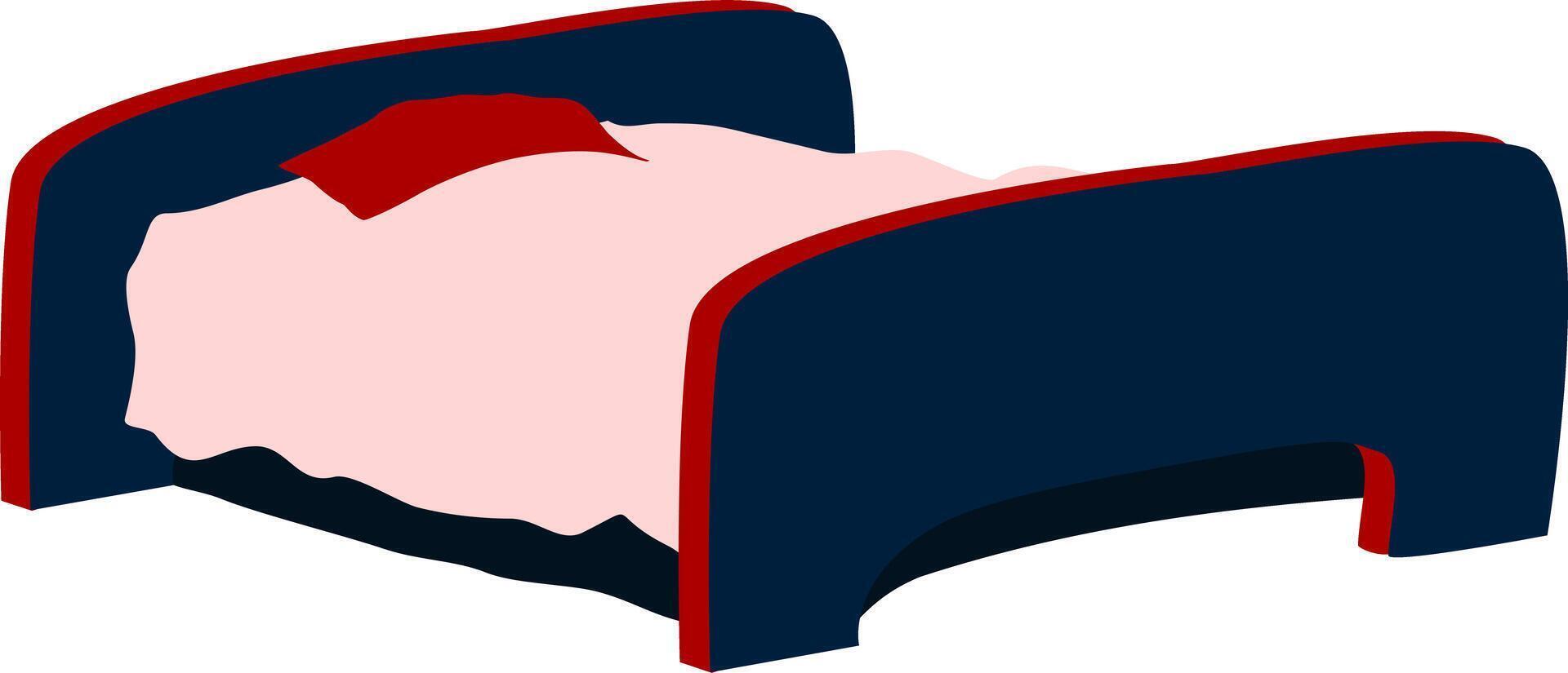 Universal Rest - Iconic Representation of a Bed. Bed icon illustration. vector