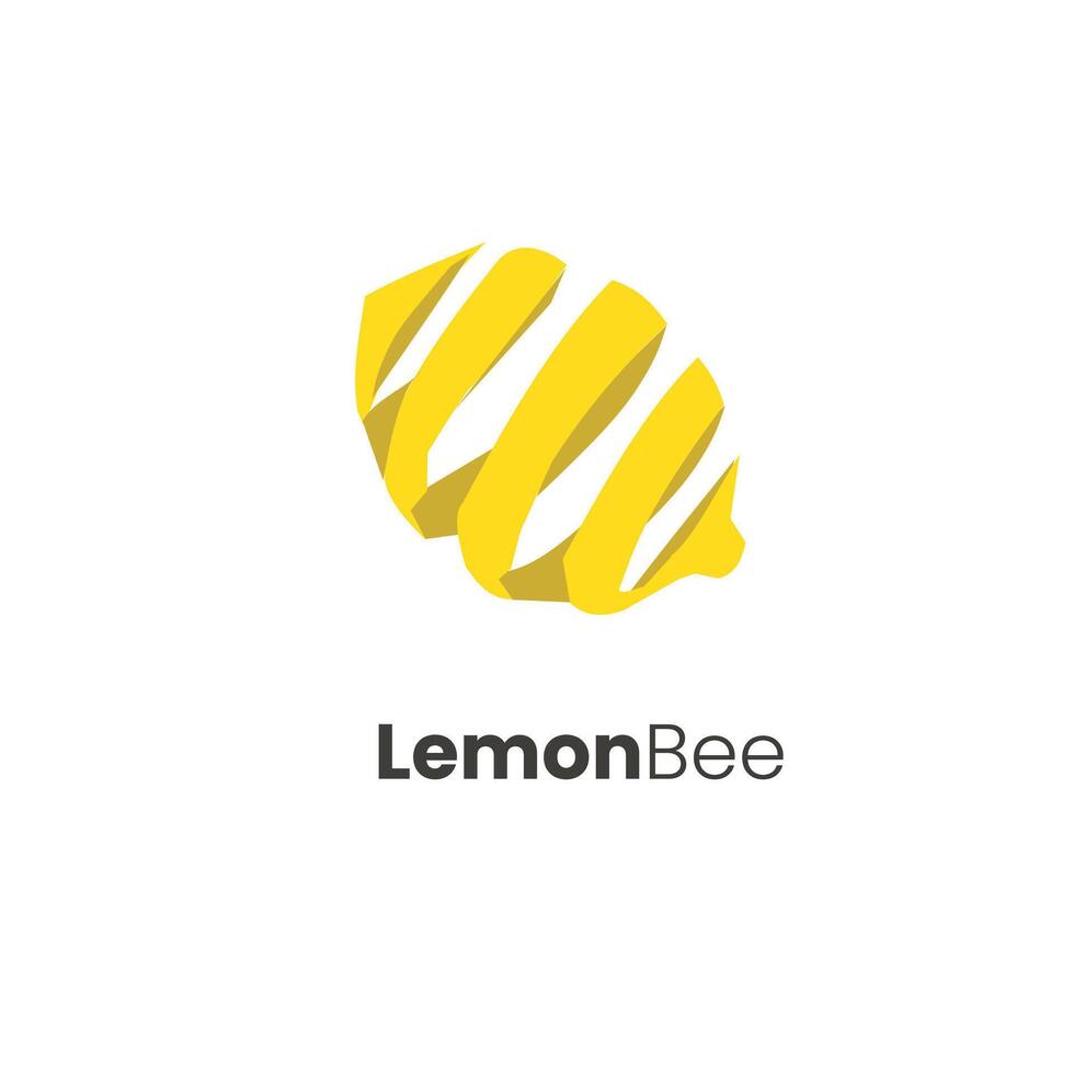 Peeled Lemon or Citrus Logo Concept Design Isolated vector