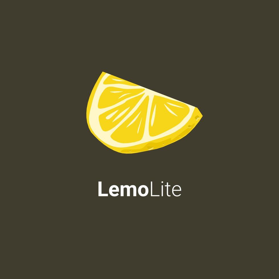 lemolita limón, naranja, o agrios logo concepto diseño aislado con oscuro antecedentes vector