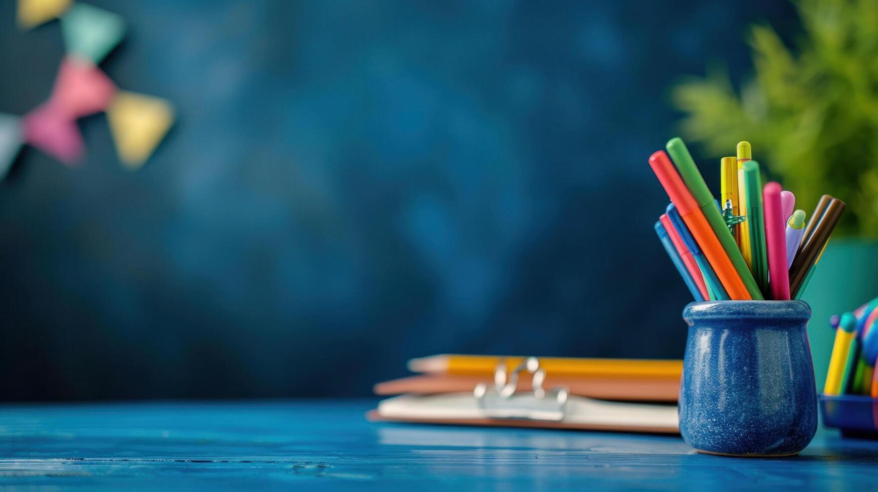 AI generated beautuful school background with copy space photo