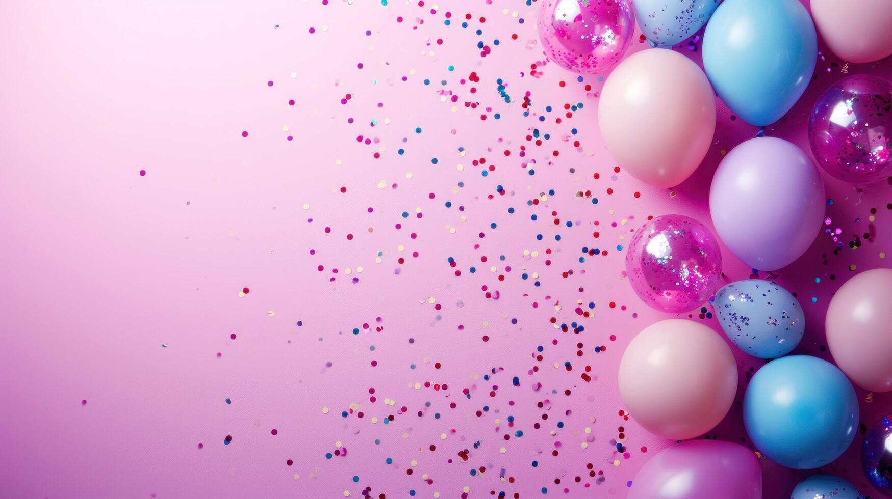 AI generated beautuful party background with copy space photo