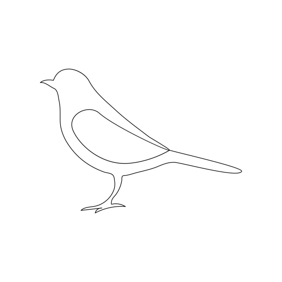 Vector in one continuous line drawing of bird best use for logo, poster, banner and background.