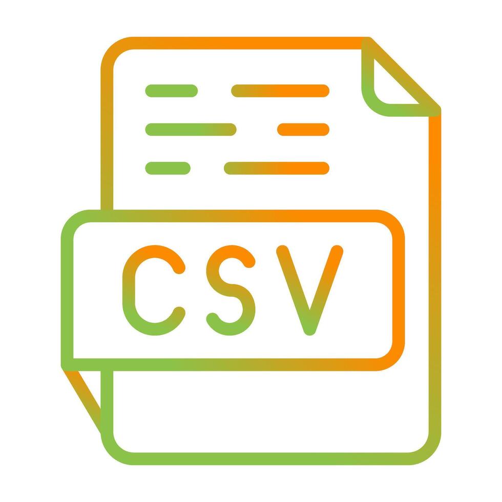 icono de vector csv