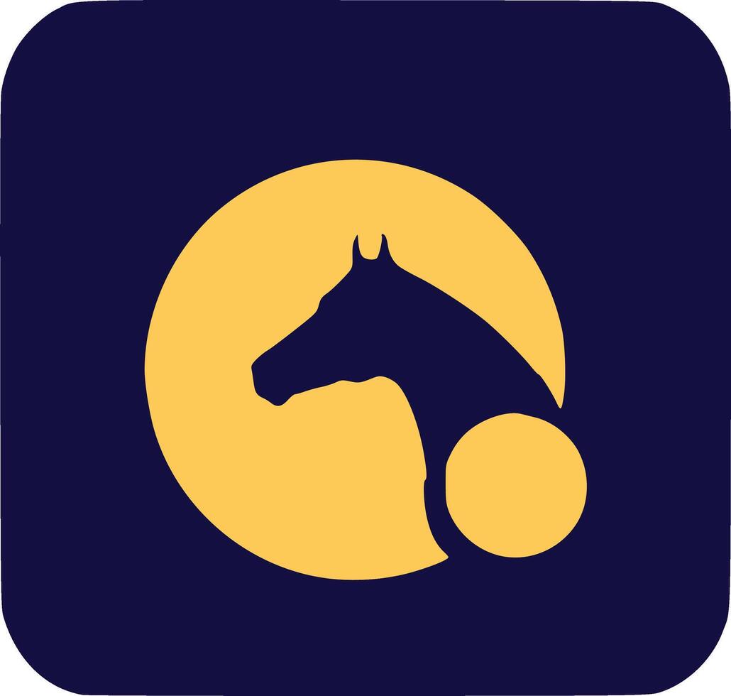 Abstract Vector Logo Design Template for a Horse Icon.
