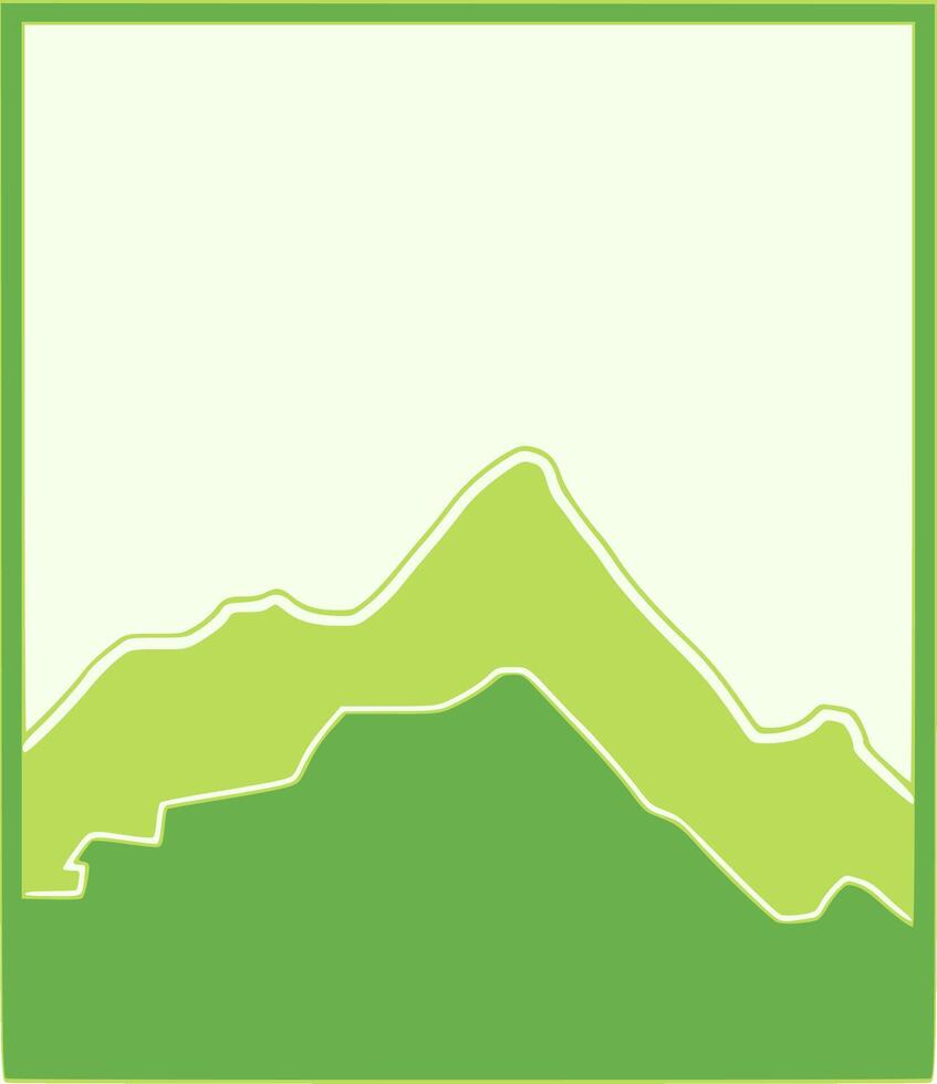 icono de verde montañas en plano diseño, simbolizando naturaleza. vector