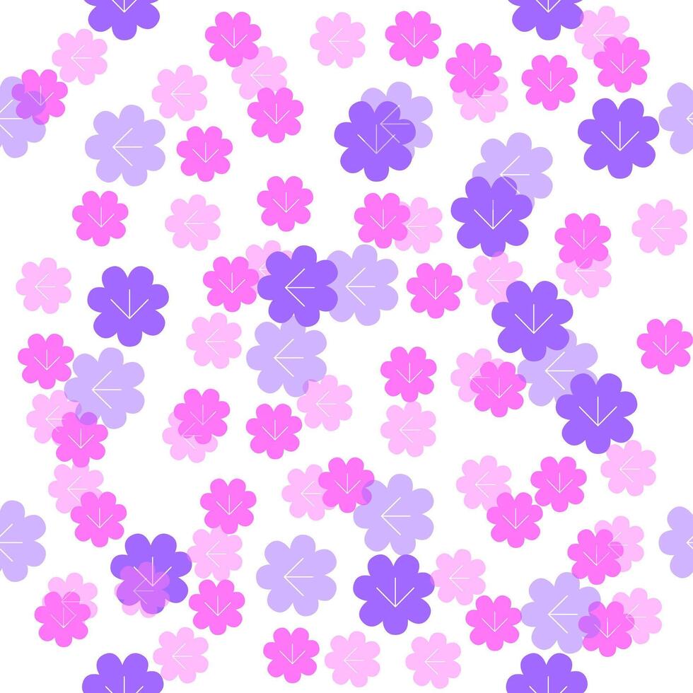 Small Flower Leaf Crowd Repeat Pattern vector