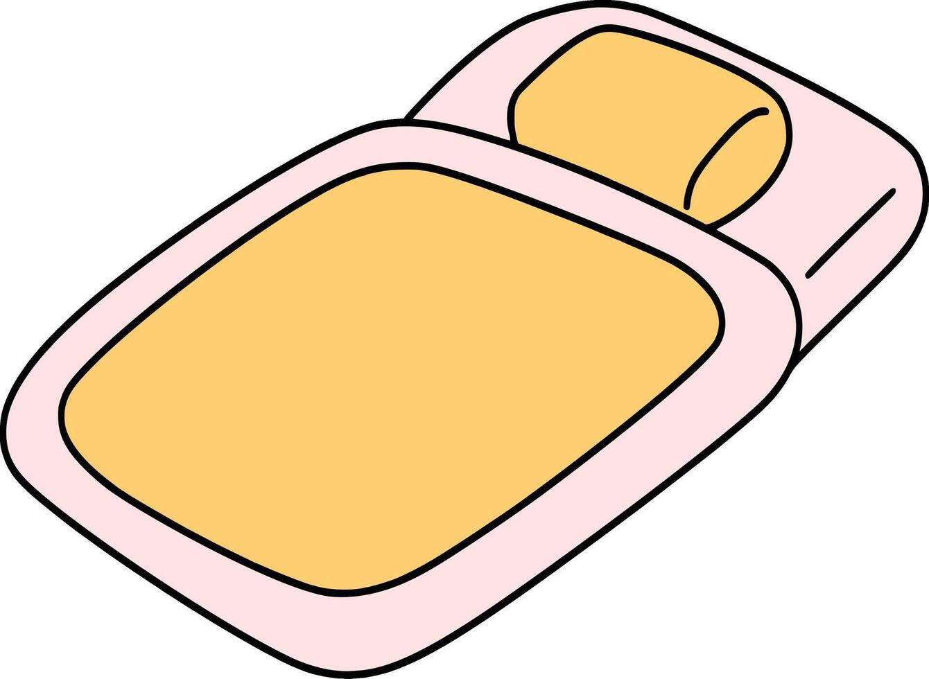 pulcro comodidad - mínimo cama icono para varios contextos. cama icono ilustración. vector