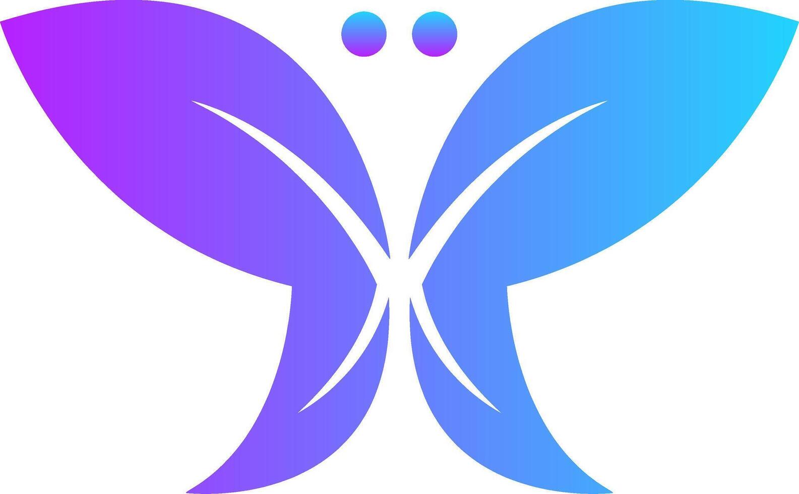 degradado mariposa alas logo diseño plantillas icono vector